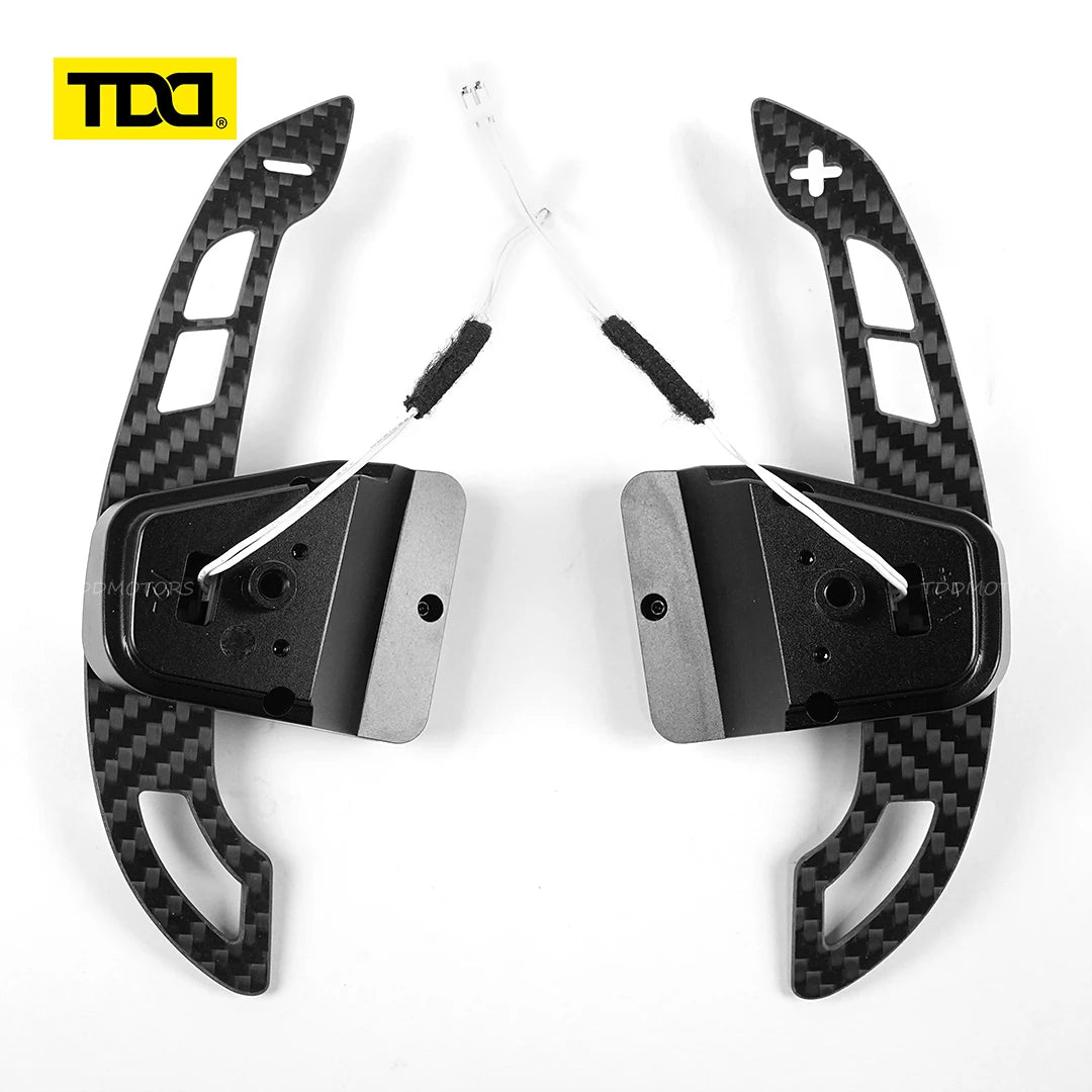 TDD Carbon Fiber Steering Wheel Magnetic Paddle Shifter for Volkswagen Golf 8 MK8 CC GTI R Car Modified Interior