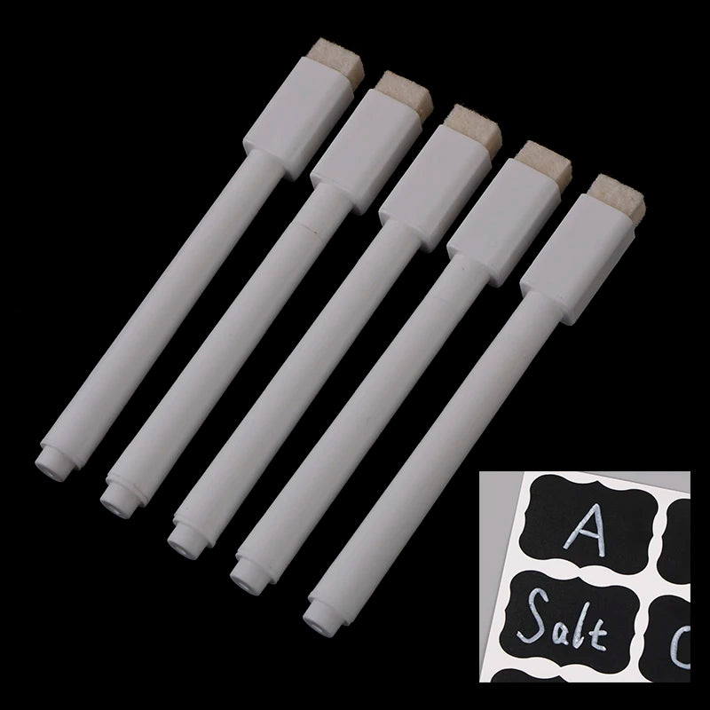 5Pcs  Erasable White Liquid Chalk Pen/Marker For Glass Windows Chalkboard