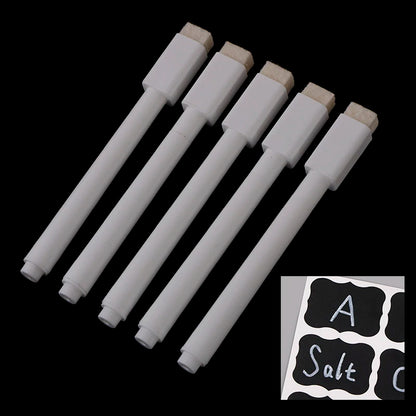 5Pcs  Erasable White Liquid Chalk Pen/Marker For Glass Windows Chalkboard