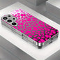 Gold-plated Tempered Glass Phone Case, Compatible Galaxy S26 S25 S24 S23 S22 Ultra Plus. Features a Pink Leopard Print Design.