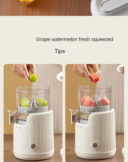 Rechargeable Electric Citrus Juicer Orange Juice Machine Extra Large Caliber Residue Separation