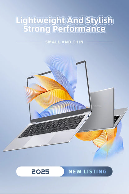 Xiaman 14.1 Inch HD Display Laptop Computer Windows 11 Pro Intel Atom A3950 Laptops Lightweight Notebook PC Office Study Computer