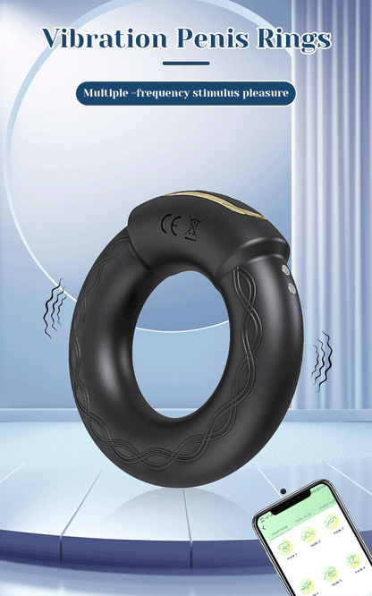 APP Bluetooth Vibrator for Men Cock Ring Penis Vibrating Penis Delay Trainer Cock Ring Glans Massager Male Sex Toys for Adult 18