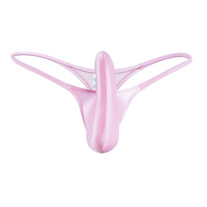 YAULAANG Sexy men's gloss gay underwear oily G-Strings thong Shiny low-waisted High Elasticity mens lingerie