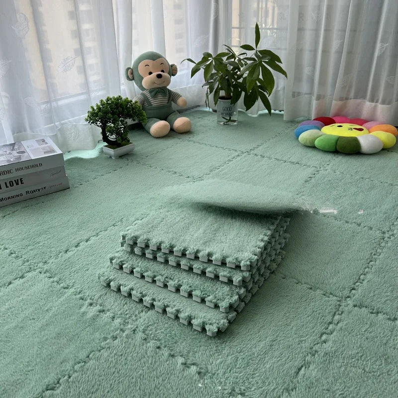 4-20 PCS Baby Plush Activity Play Mat EVA Foam Soft Play Mat BPA Free Reusable Washable Non-slip Waterproof Puzzle Stitching Mat