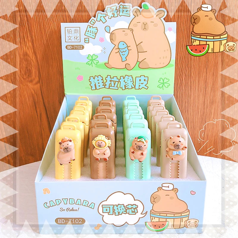 Kawaii Stationery Aesthetic stationery Office supplies school items Gift for kids Eraser  Cute Capybara  Eraser funny Rubber