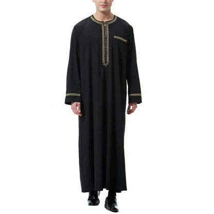 Middle East Ethnic Muslim Islamic Clothing Men Jubba Thobe African Dashik Ramadan Eid Abaya Arabic Kaftan Saudi Kimono Robe Gown