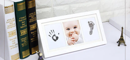 Newborn Baby DIY Hand And Footprint Kit Ink Pads Photo Frame Handprint Toddlers Souvenir Accessories Safe Clean Baby Shower Gift
