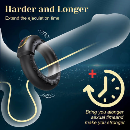 APP Bluetooth Vibrator for Men Cock Ring Penis Vibrating Penis Delay Trainer Cock Ring Glans Massager Male Sex Toys for Adult 18