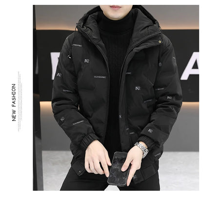 2026 High quality Winter Down Jacket Coats Mens Warm White Duck Down Hooded Men Windproof Parkas Overcoat