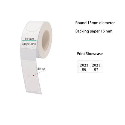 12*40mm 15*30mm 15*50mm White Gap Label Paper for P12 P15 Phomemo D30 Q30 Thermal Printer Waterproof Self Adhesive Sticker Roll