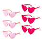 6/8/10/12pcs Wedding Bridal Shower Sunglasses Pink Red Heart Glasses Bride To Be Bridesmaid Gifts Bachelorette Hen Party Decors
