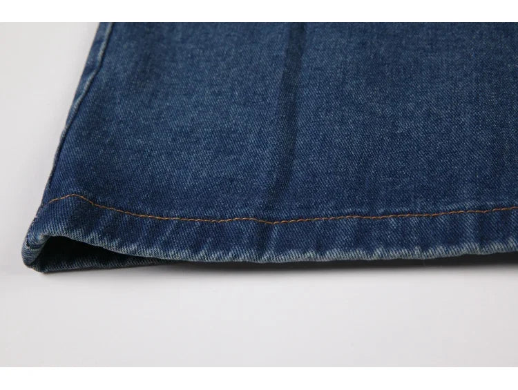 Korean Style Slim Bodycon Blue Skirts For Women 2026 Spring Summer New High Waist Split Denim Midi Skirt