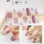 1PC Gel Nail Sticker Patch Slider Flower Gradient Color Back Glue Full Cover Waterproof Gel Nail Sticker UV Lamp Curing Manicur