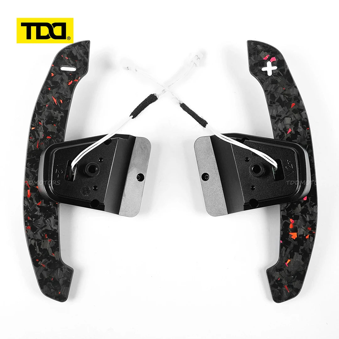 TDD Carbon Fiber Steering Wheel Magnetic Paddle Shifter for Volkswagen Golf 8 MK8 CC GTI R Car Modified Interior