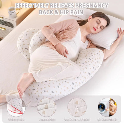 Pregnancy Pillows for Pregnant Women Pregnant Comfort Waist Protection Pillow Maternity Pillow with Detachable Adjustable Pillow