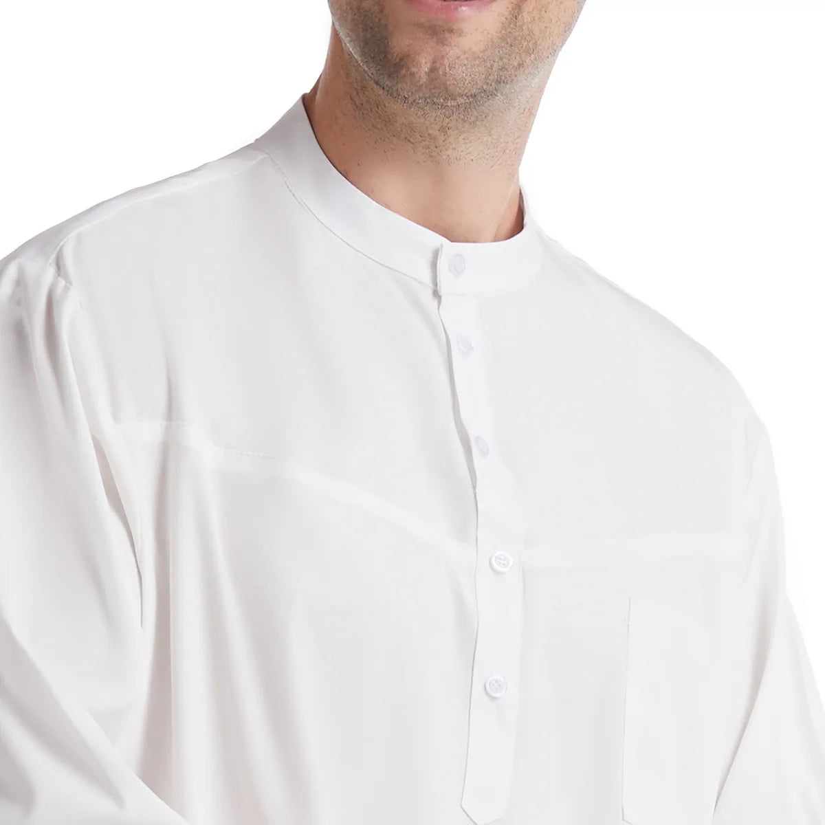 Muslim Men Jubba Thobe 2 Pice Set Top with Pant Mens Abaya Long Islamic Eid 2025 Ramadan Long Robe Saudi Wear Caftan Dubai Arab