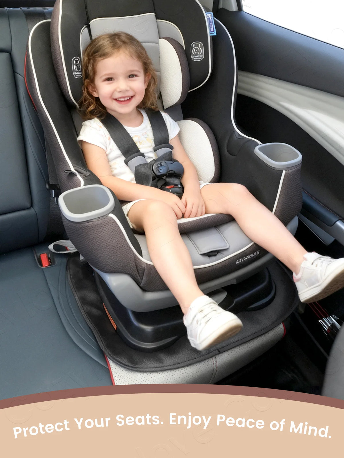 1/2 PCS PU Leather Car Seat Protector Waterproof Non-slip Child Car Seat Mat for Baby Safety Seats