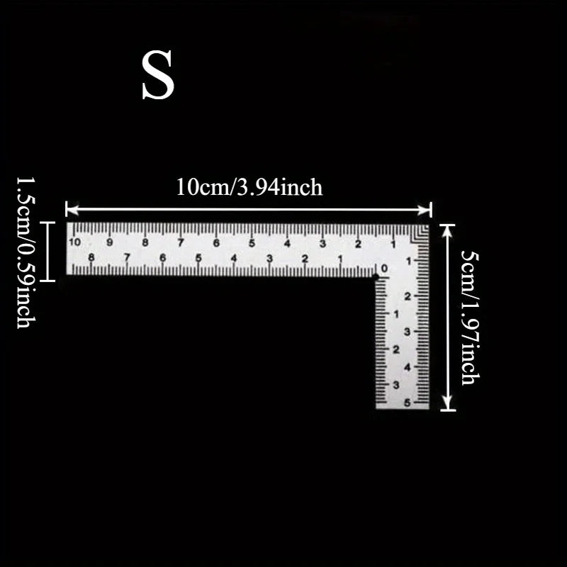 Cute school supplies metal ruler Small frame ruler Measuring layout tool Stainless steel