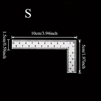 Cute school supplies metal ruler Small frame ruler Measuring layout tool Stainless steel