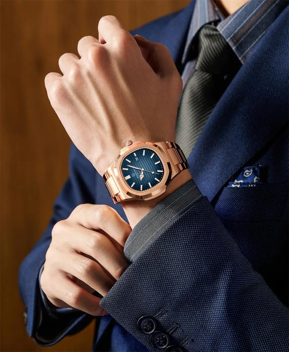2026 New For Men Fashion Brand Male Watch Waterproof Luminous Stainless Steel Watches  Date Week Casual Quartz Men's Clock Reloj