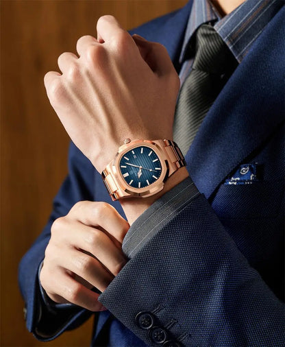 2026 New For Men Fashion Brand Male Watch Waterproof Luminous Stainless Steel Watches  Date Week Casual Quartz Men's Clock Reloj