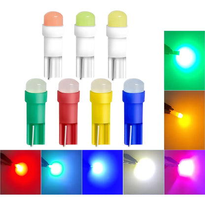 10PCS T5 LED Lights W1.2W W3W LED Car Interior Light Auto Side For Car Turn Signal Dome Door Reading Backup Clearance Lights