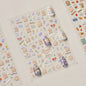 Lovely Animal Graffiti Cat Claw Rabbit Bunny Bear Dog Flower Fruit Dim Sum Candy Sunflower Adhesive 5D Nail Art Stickers Decal