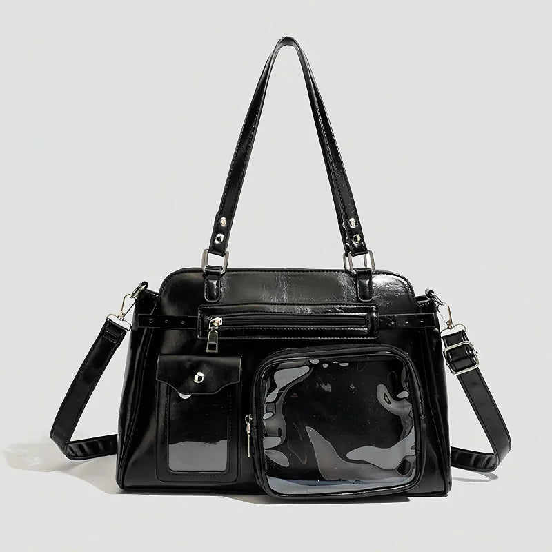 Japanese Itabag With Transparent Display Multi-pocket Shoulder Bag Fashion Tote Bag Jk Uniform Handbag Y2k Style Crossbody Bag