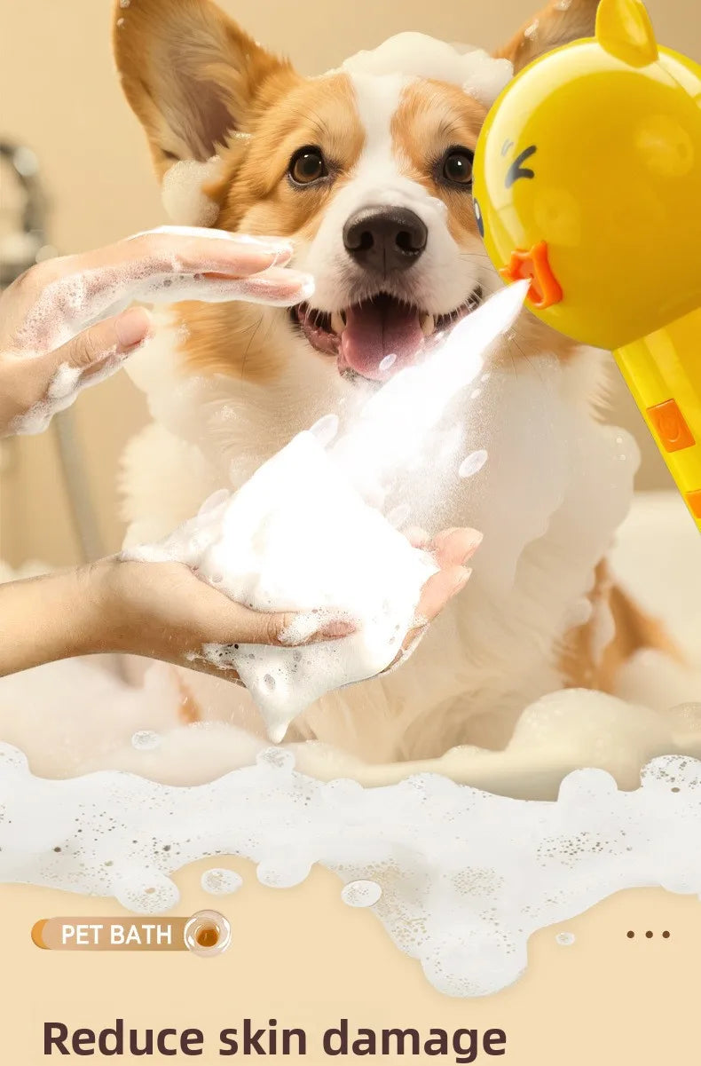 Pet Automatic Foam Dispenser 1:6 Dilution Scale Cat Dog Bath Bubble Maker One Touch Foaming Machine Pet Grooming Bath Supplies