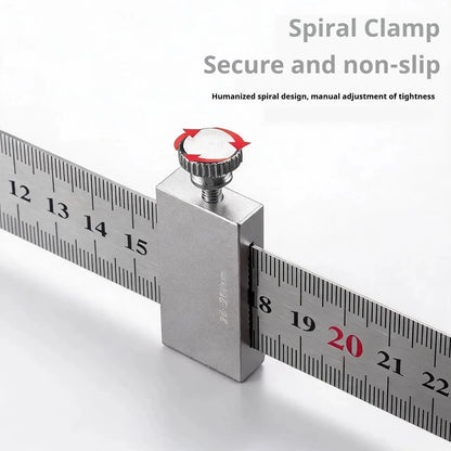 New Protable Accurate positioning Woodworking Tools Carpentry Steel Ruler Positioning Limit Block Measuring Marking Gauge