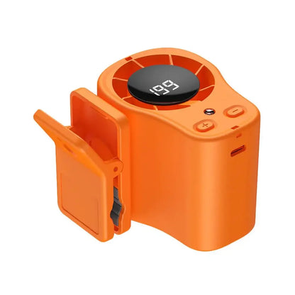 360 Rotatable Semiconductor Cooling Fan USB Rechargeable Clip Fan Quiet Design with LED Screen for Car & Camping