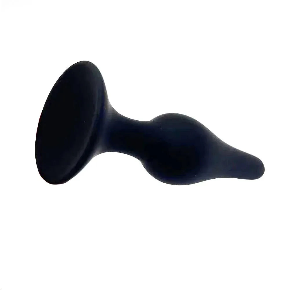 Silicone Pleasure Anal Plug 4-Piece Set - Anal Stimulation Beads, Hands-Free Suction Cup Anal Plug, Adult Erotic Sex Toy