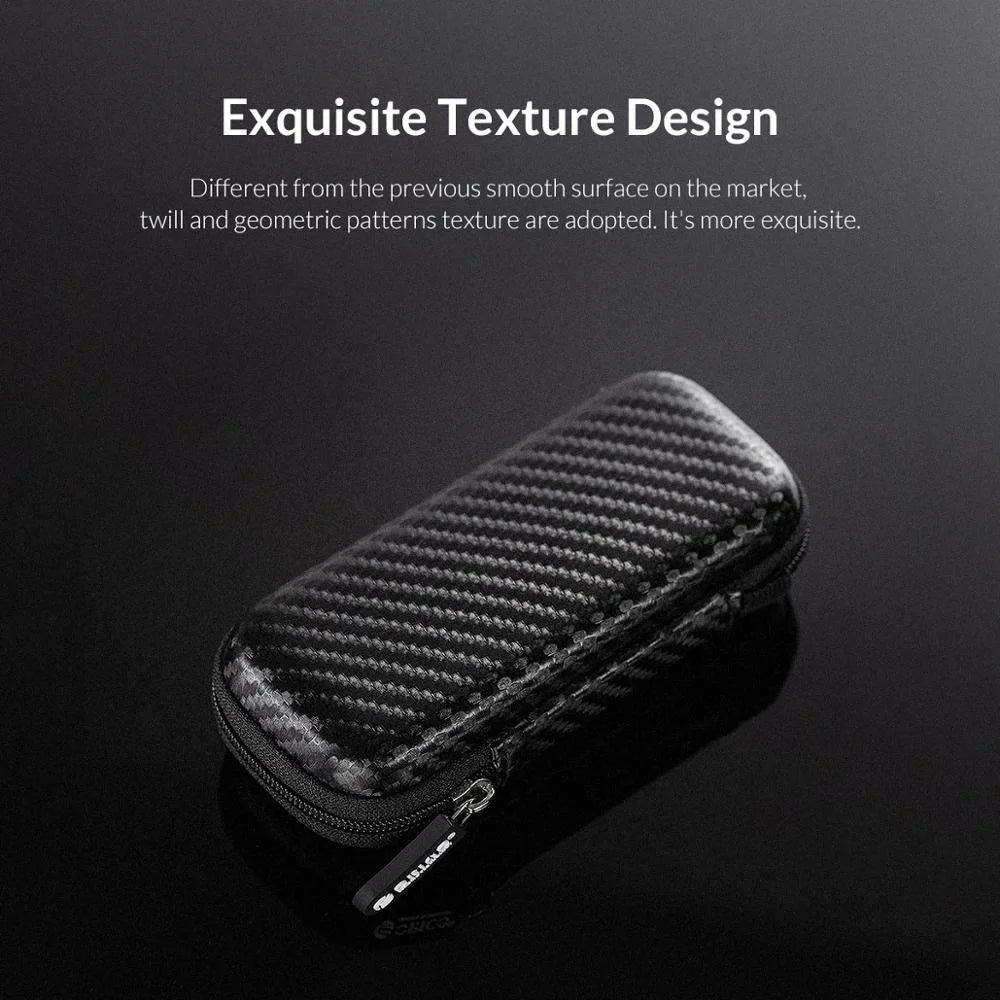 ORICO Eva Zipper Bag Mobile Phone Charger Protection Bag Hard Disk for External M.2 Hard Drive/Earphone/Data Line HDD Case Black