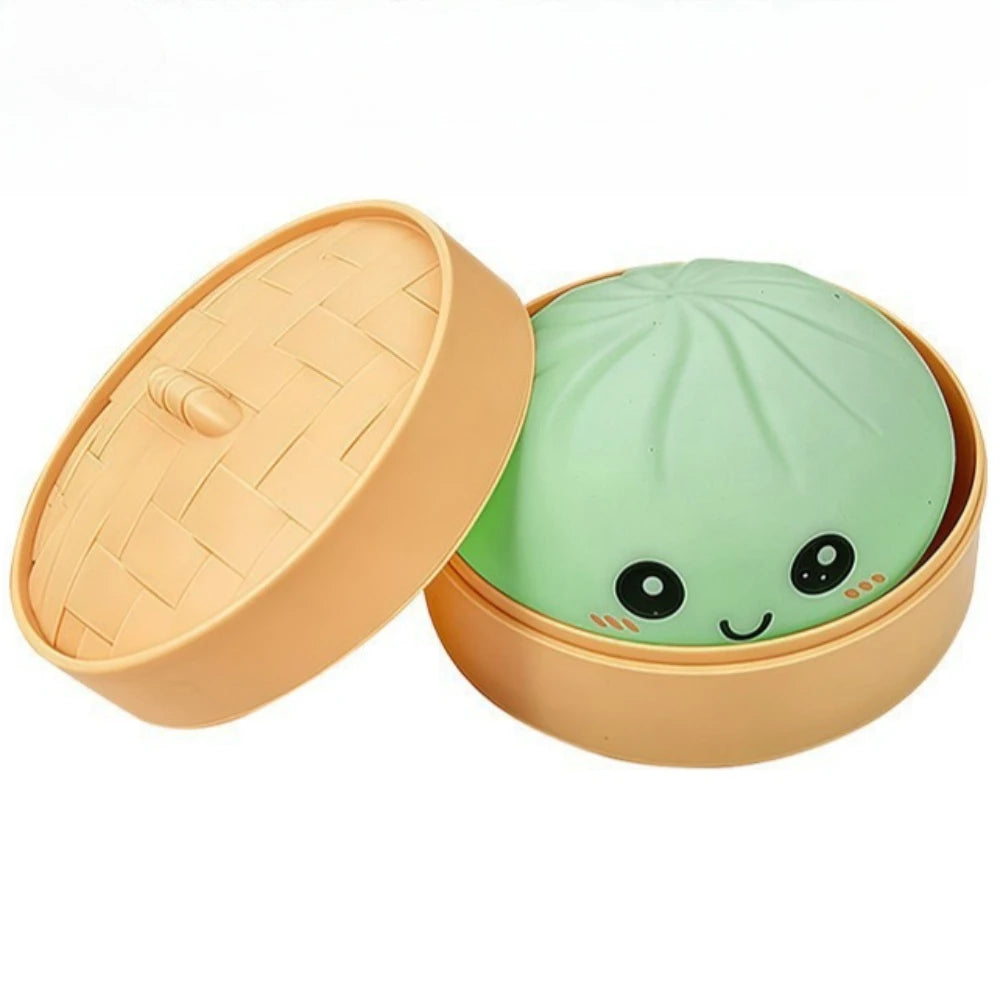 Simulated Colorful Dumpling Squishy Toys Slow Rising Stress Relief Fidget Ball, Soft Squeeze Decompression Toy for Adults & Kids