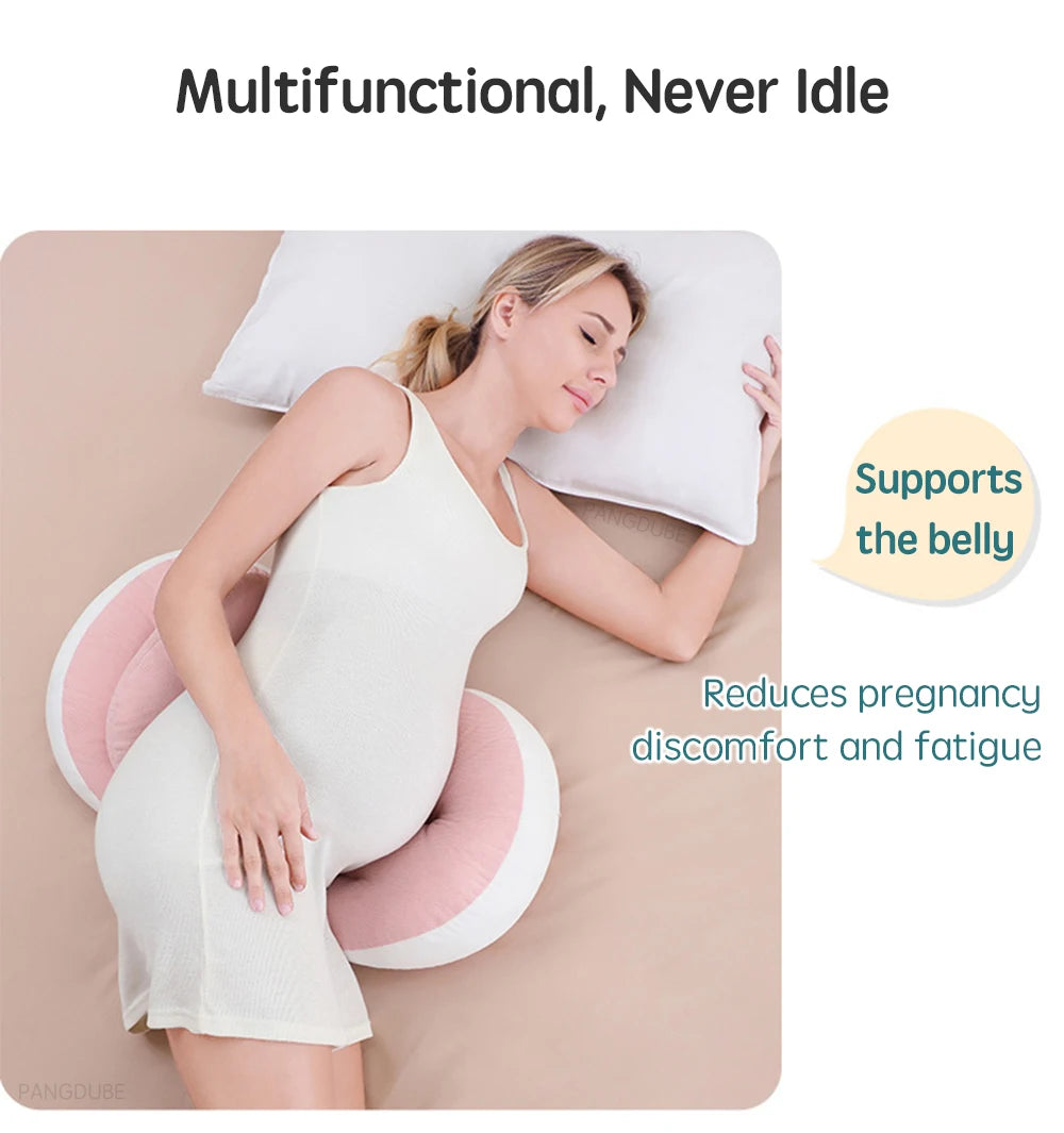PANGDUBE Pregnancy Pillow U-shaped Waist Pillows Cotton Maternity Pillow Women Sleeping Body Pillow Care for Pregnancy Cushion