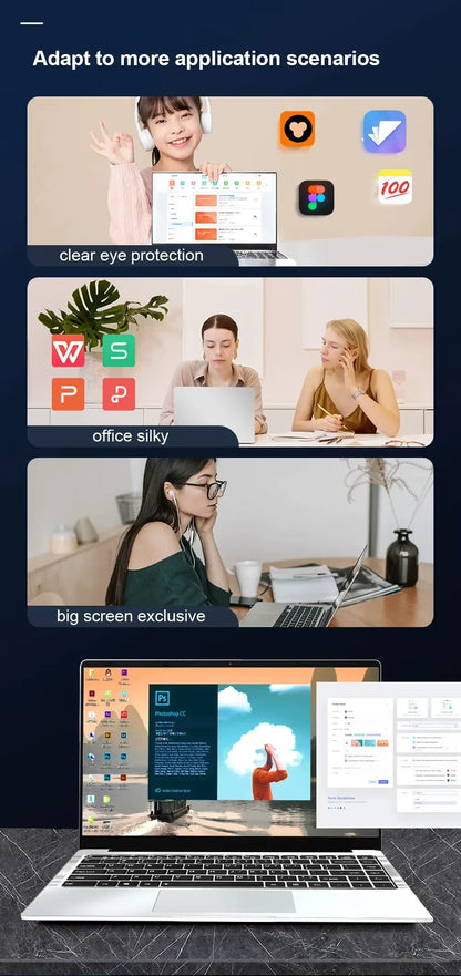 2026 New Office I7 Laptop Intel Core I7-8650U Windows 11 Pro 12GB RAM 1TB/2TB SSD 4K HD Notebook Study Laptops
