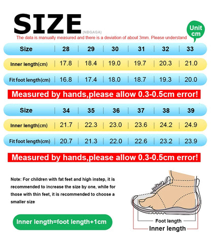 Sport Kids Leather Sneakers Four Season Boys Casual Shoes Non Slip Children Fashion School Walking Running Shoes Size 28-39