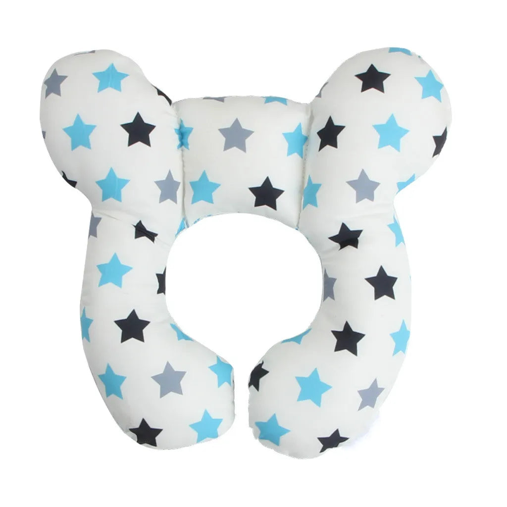 Baby Pillow Head Support Belt Set Protective Travel Car Seat Head Neck Support Pillows Newborn Children U Shape Headrest Cushion