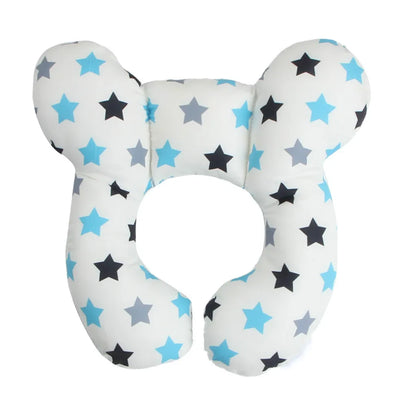 Baby Pillow Head Support Belt Set Protective Travel Car Seat Head Neck Support Pillows Newborn Children U Shape Headrest Cushion