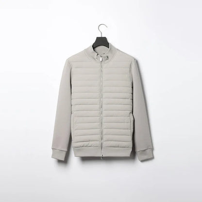 Autumn Winter Lightweight Stand Collar Down Jacket for Men Solid Slim Zipper Casual Warm Parkas Outwear Business Causal Jackets