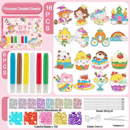 DIY Crystal Gel Painting Kit Craft Handmade Toy Children Graffiti Coloring Gift Fairy Tale & Animal Themes Educational Art Kits