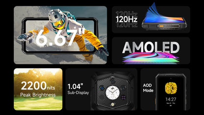 World Premiere Ulefone Armor 29 Pro Thermal Version 5G AI Rugged Phone 21200mAh 120W 64MP Night Vision 6.67" 120Hz 512GB ROM