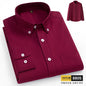 The new 10XL and 11XL oversized Oxford fabric men's shirt is 100% pure cotton, fashionable, casual and business without ironing