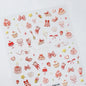 5D Pudding Jelly Dessert Fruit Cherry Pink Claw Print Bowknot Tie knot Love Heart Stars Nail Art Sticker Adhesive Manicure Decal