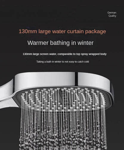 13CM Large Panel Shower 3 Modes Shower Head High Pressure Water Massage Shower Head Set with Cartridge Bathroom Accessories