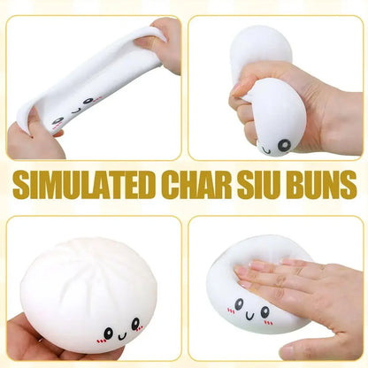 Colorful 6 Styles Glitter Dumpling Glitter Dumpling Squishy with Box Dumplings Sensory Squeeze Toy for Stress Relief Toys