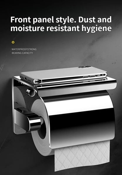 Stainless Steel Paper Towel Holder Without Punching Wall-Mounted Kitchen Roll Holder Toilet Paper Holder Bathroom Towel Rack