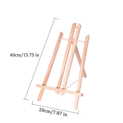 Wooden Easel For Painting,20cm 24cm 30cm 40cm 50cm Height Folding Desktop Display Triangle Bracket,Art Supplies,1 Piece HJ-02