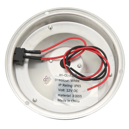 Boat LED Dome Light RV Ceiling Dome Light IP65 Waterproof 316 Stainless Steel Housing DC12‑24V Marine Courtesy Lamp